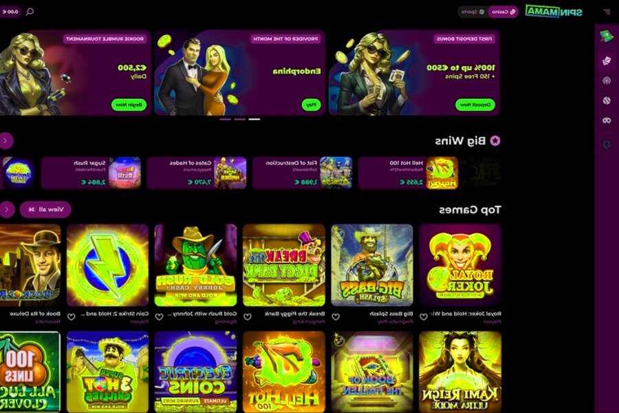 Spinmama Casino - Page de Connexion